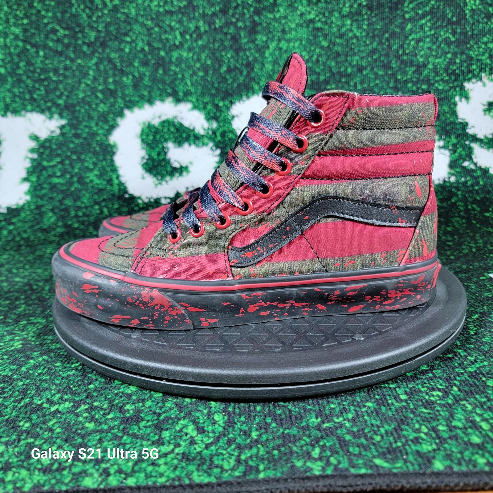 Vans House of Terror x Sk8Hi 'The Nightmare on Elm Street' Sz 6M VN0A4U3CZV11
