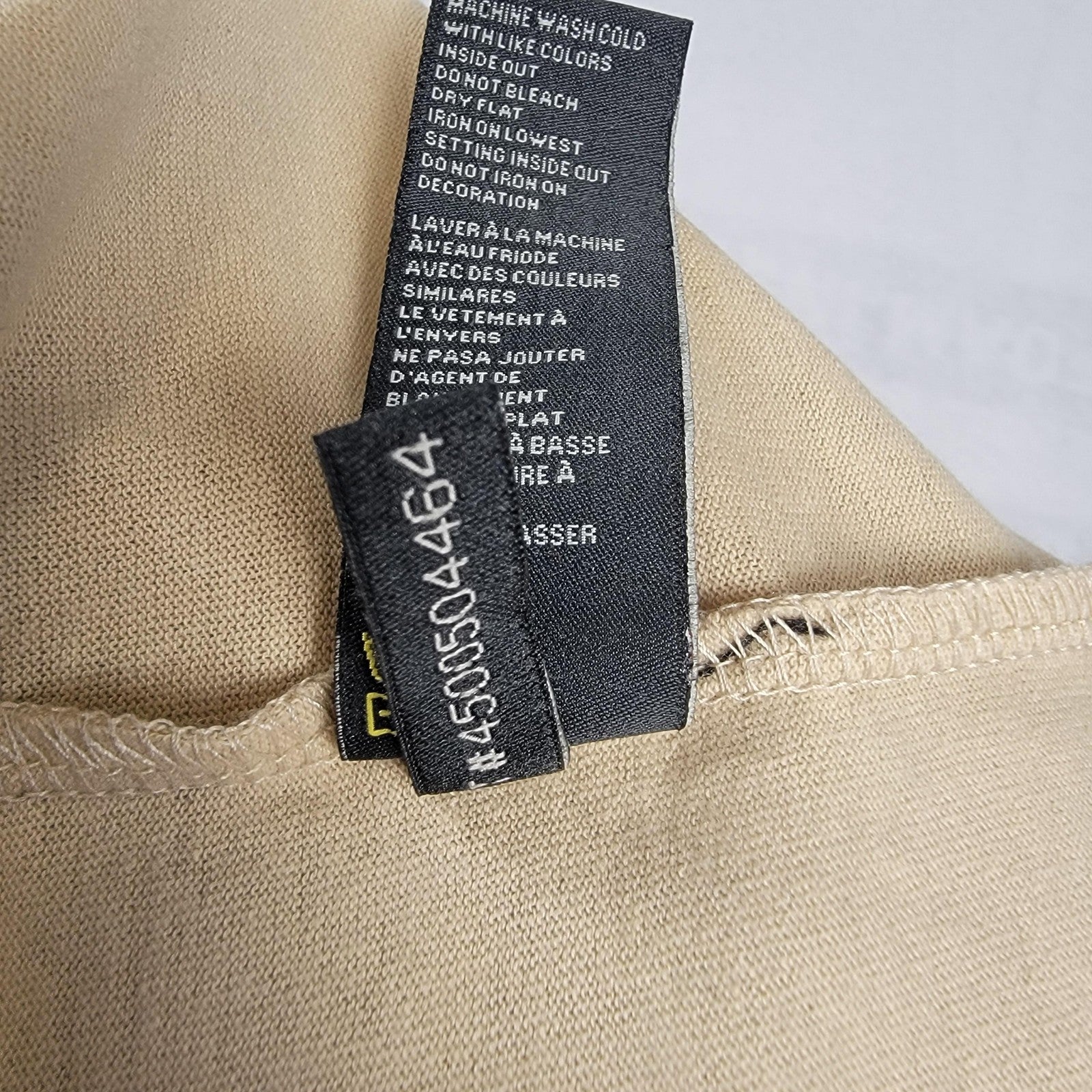Buffalo David Bitton Shirt Mens Small Tan Henley Short Sleeve Patch