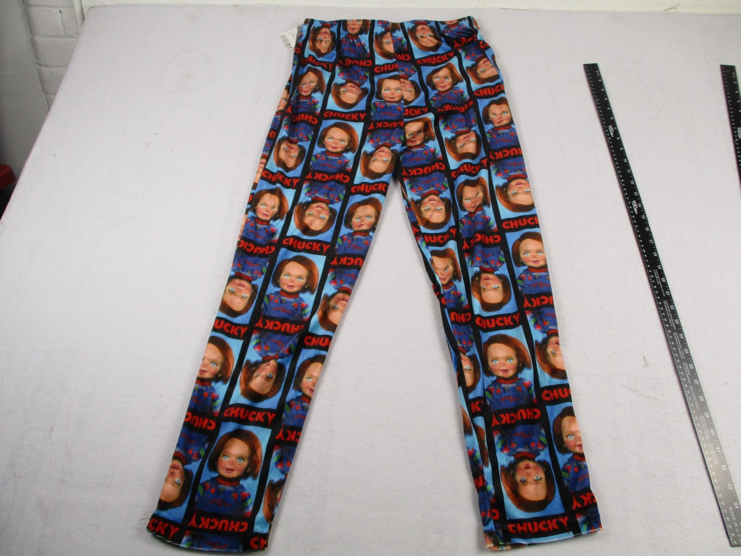 Chucky Sleep Pants Mens Small Blue Fleece Lounge Pajama Horror Childs Play 12551
