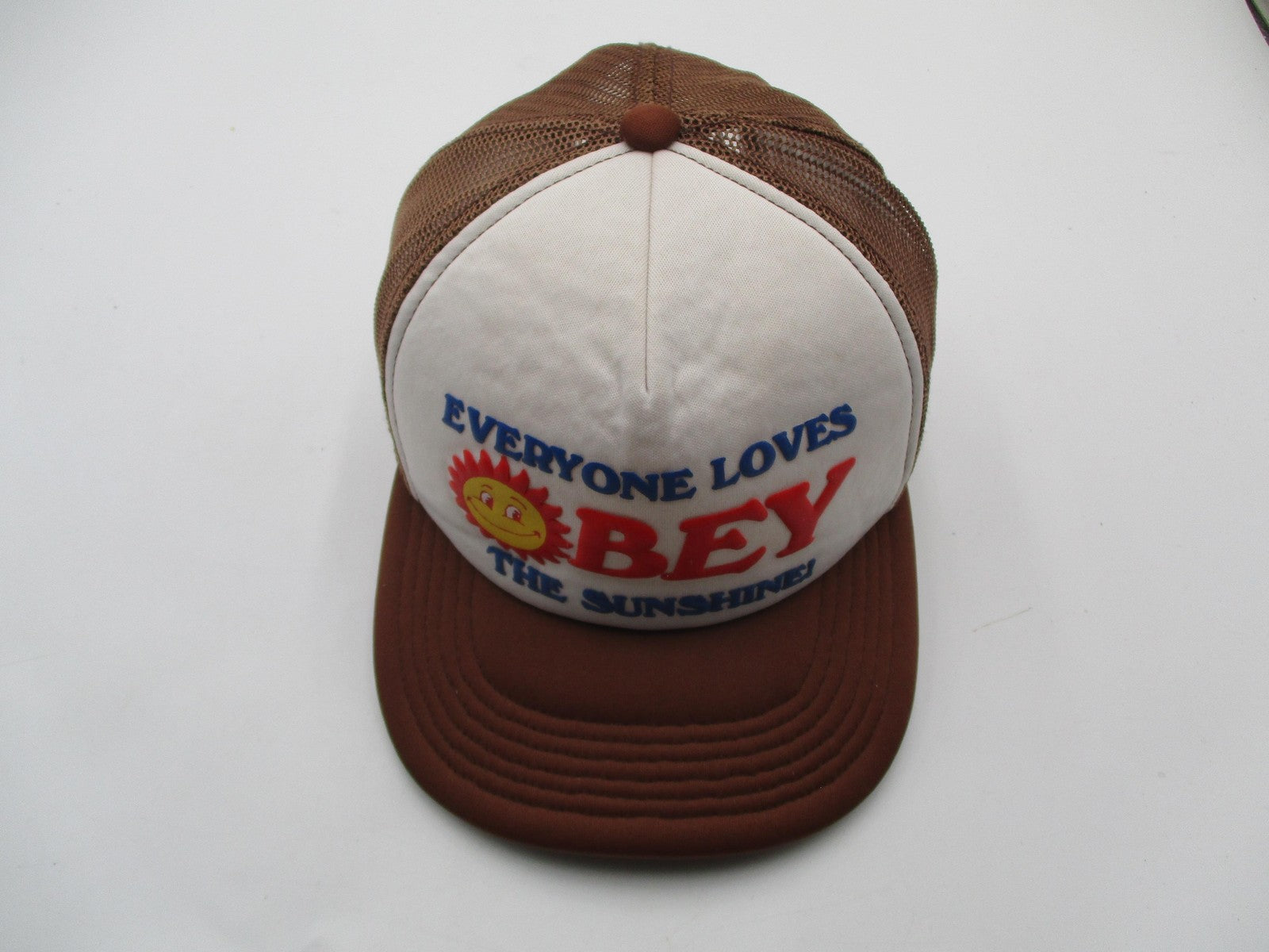 Obey Hat Cap Snap Back Mens One Size Brown Mesh Trucker Sunshine Graphic11