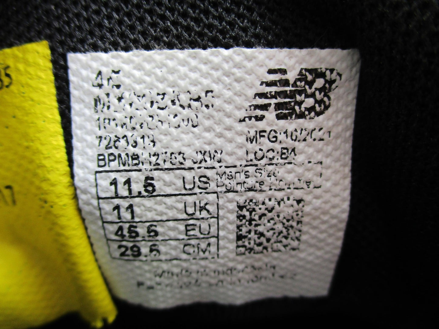 New Balance 608 Shoes Mens Size 11.5 Black Slip Resistant Work 4E MX608AB5 (1G9)9