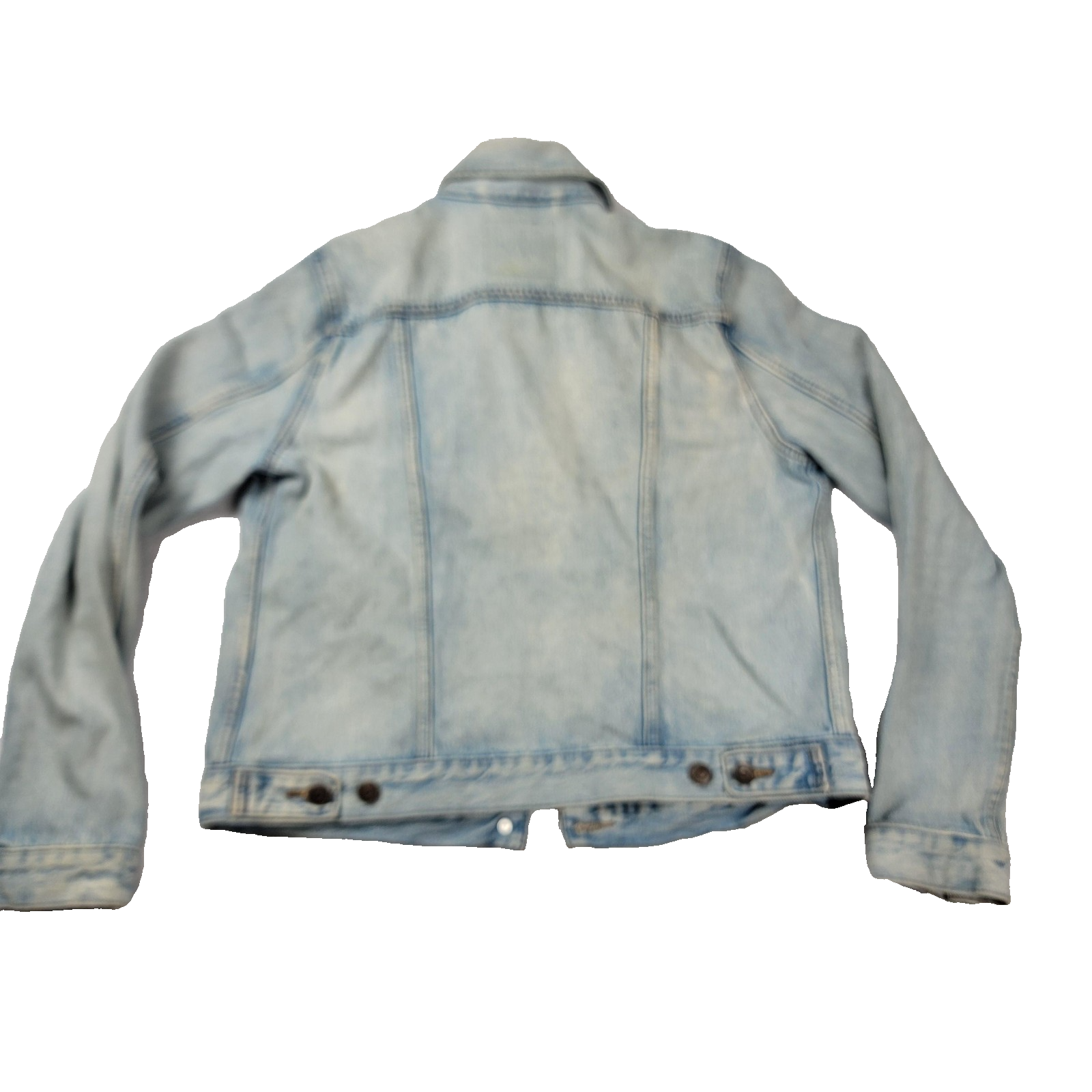 Levi Strauss Jacket Womens Lg Denim Trucker Distressed Button Up 299450009 11531