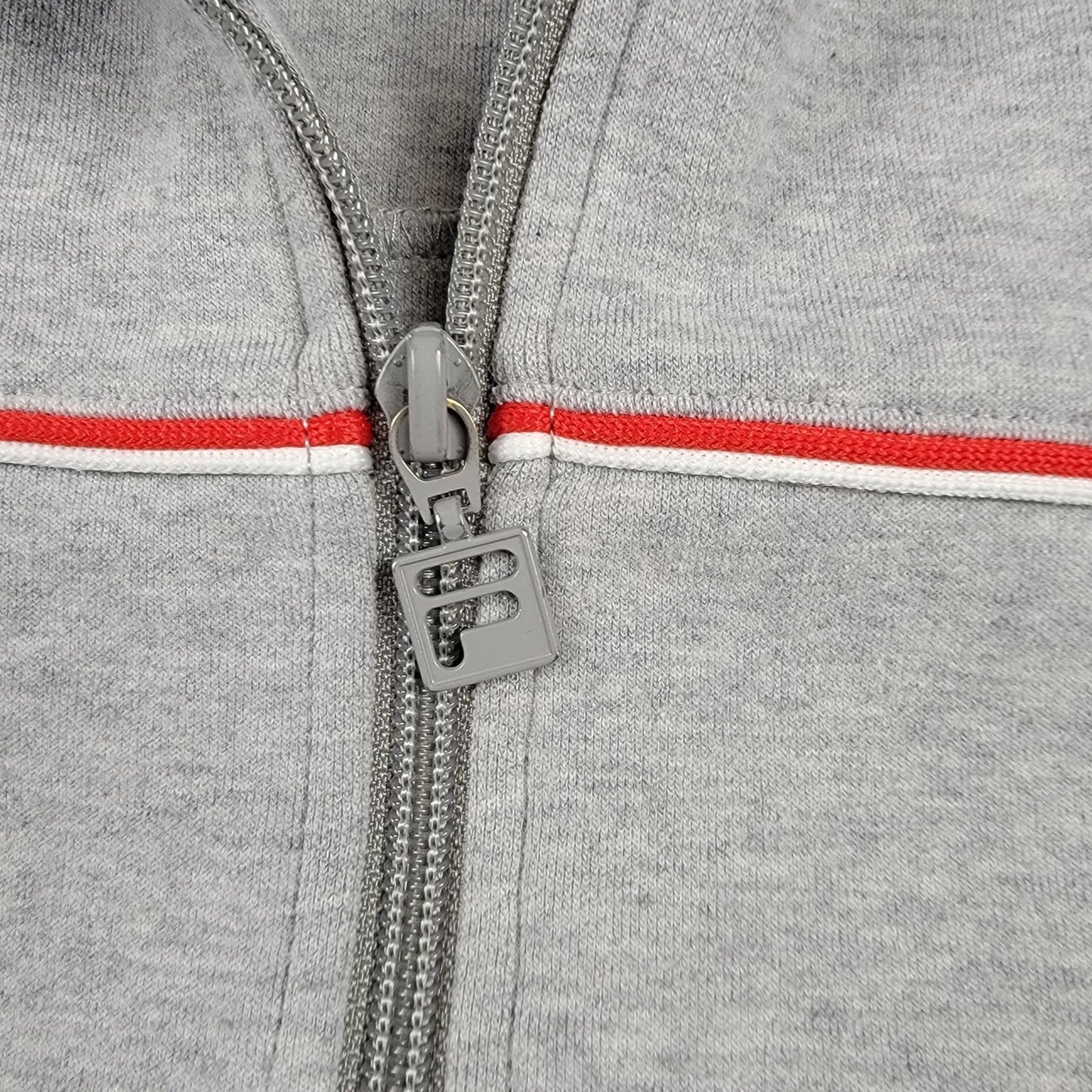Fila Mens Zip Up Jacket Sz L Gray