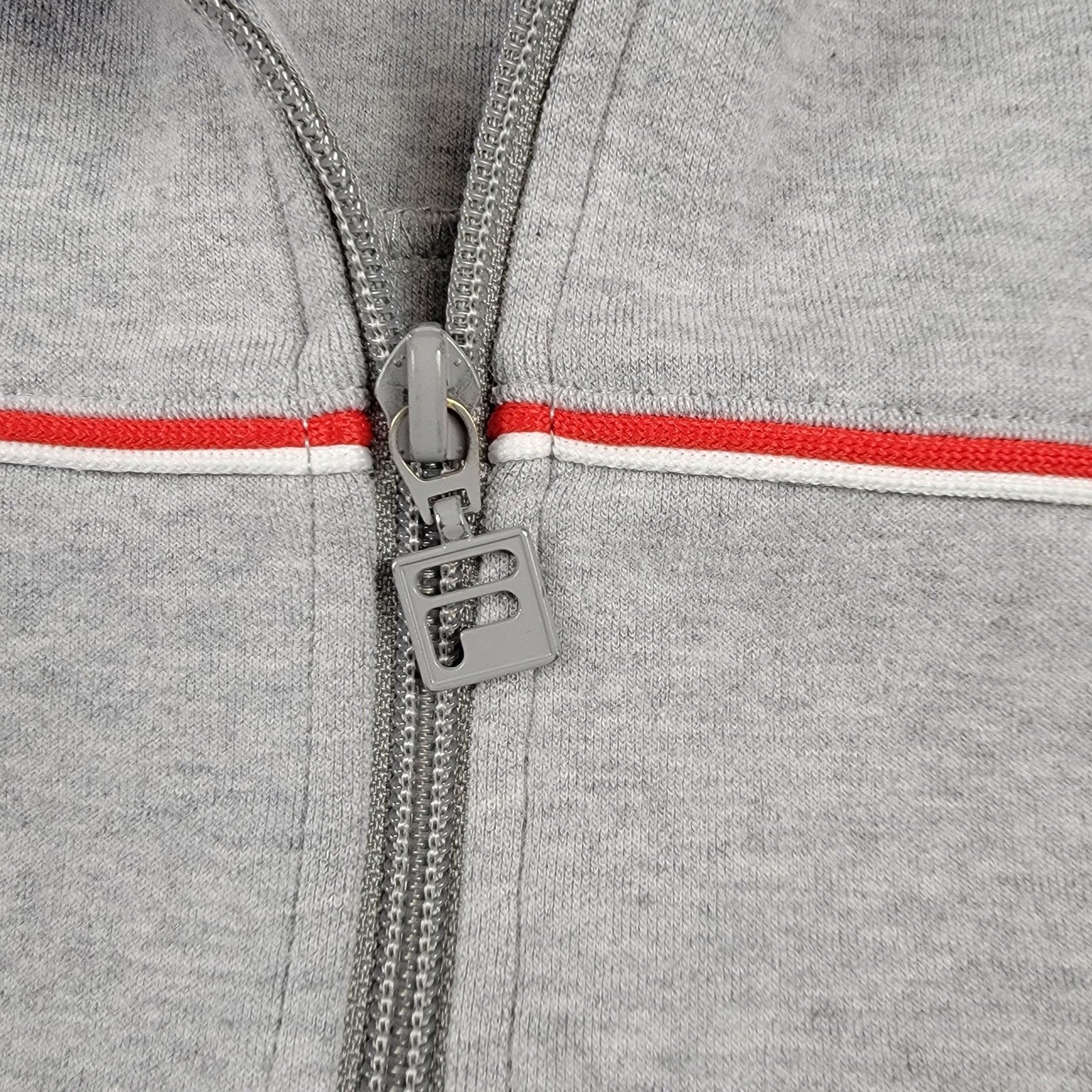Fila Mens Zip Up Jacket Sz L Gray