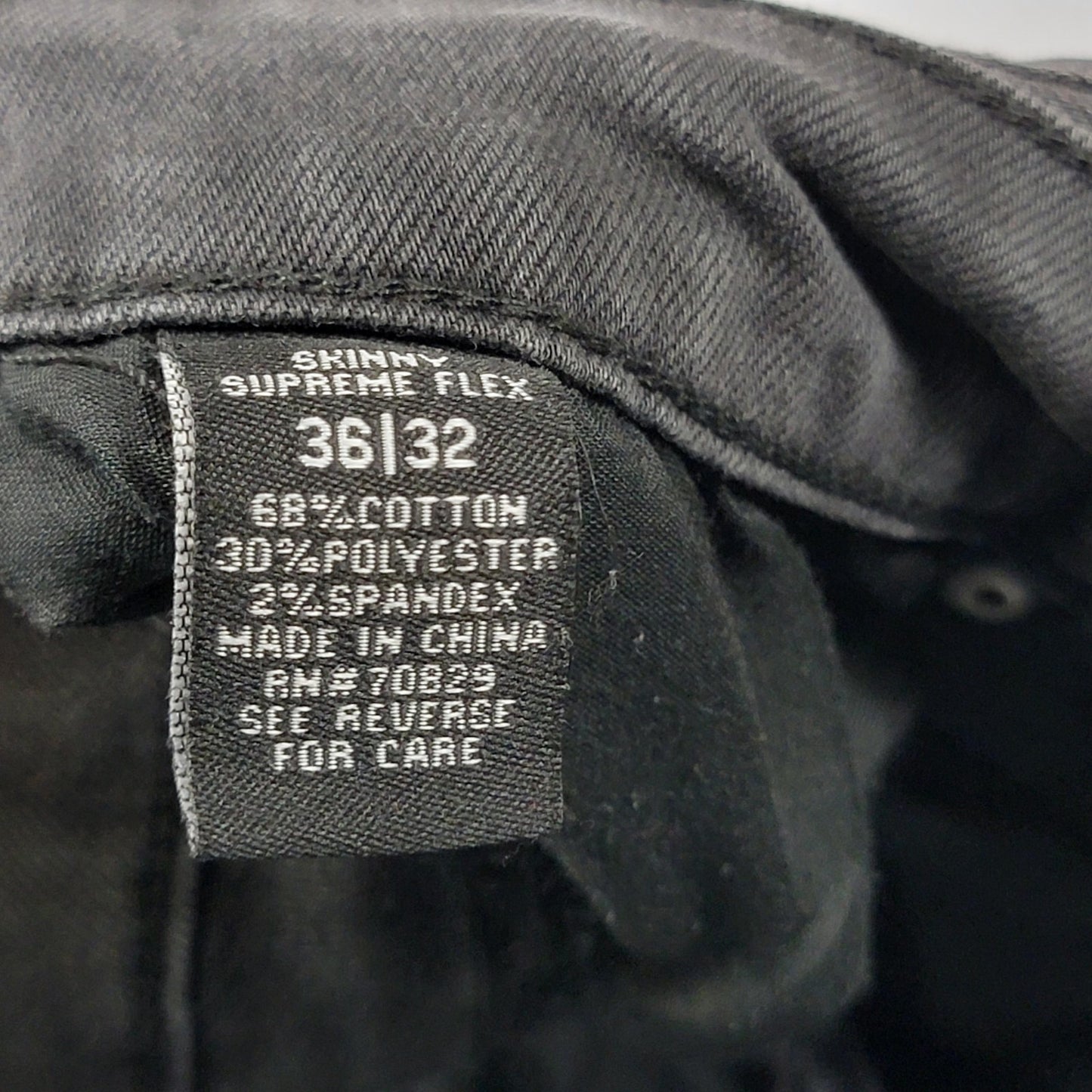 rue21 Jeans Mens 36x32 Black Skinny Supreme Moto Distressed Ripped Stretch 11933