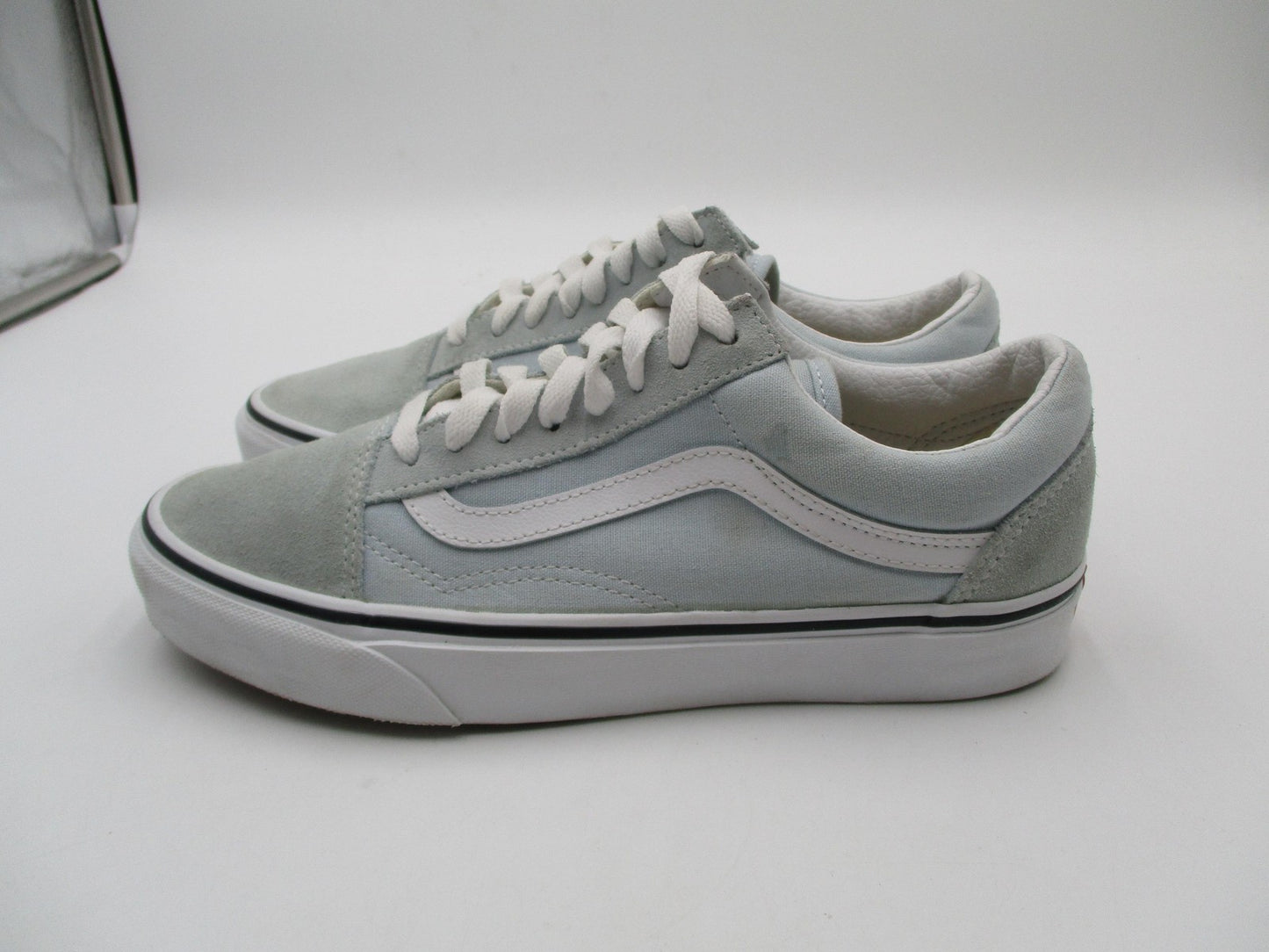Vans Old Skool Shoes Mens Size 7 Blue Suede Canvas Low Top Skate 751505 Sneakers2