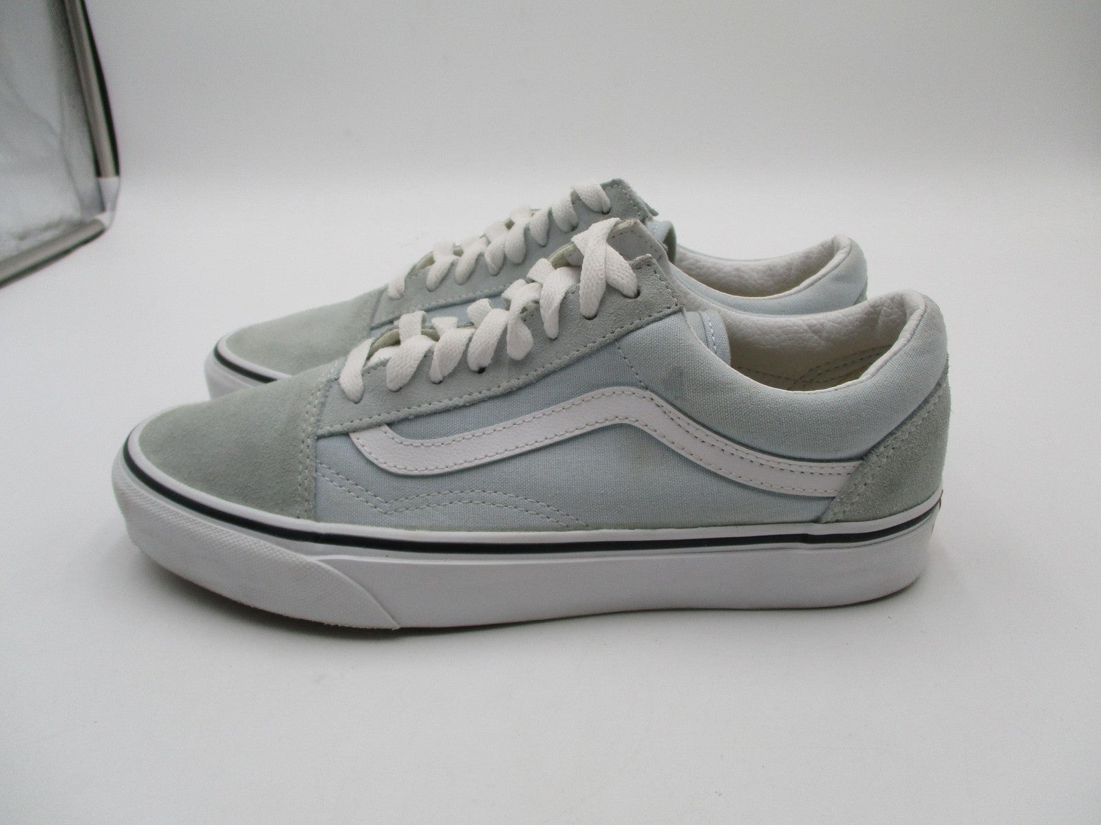 Vans Old Skool Shoes Mens Size 7 Blue Suede Canvas Low Top Skate 751505 Sneakers2