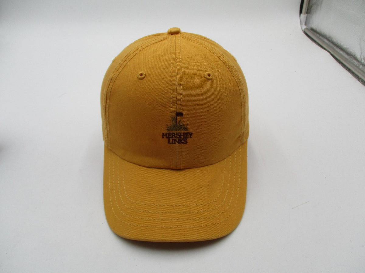 Hershey Links Hat Cap Strap Back Mens One Size Yellow Golf American Dry Goods7