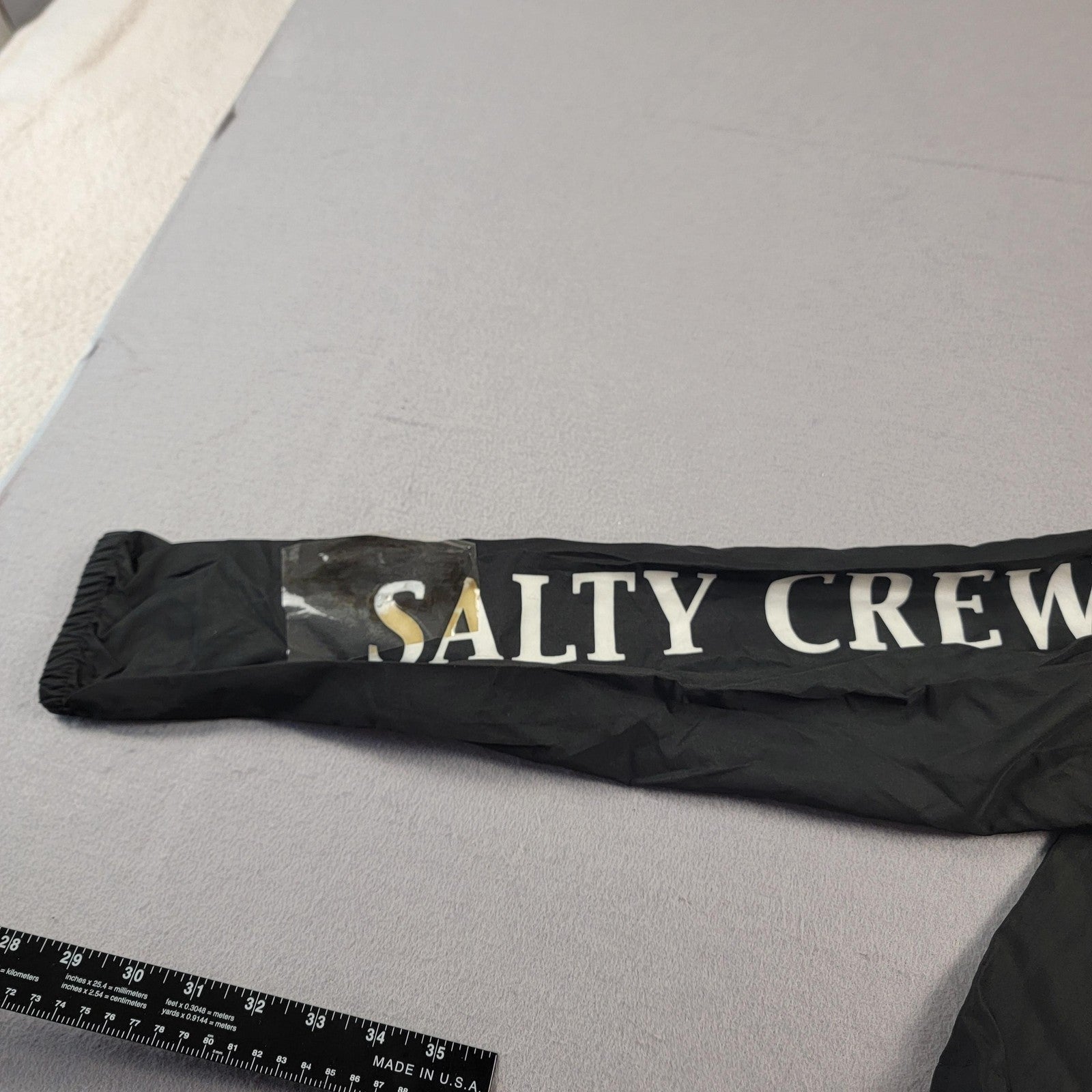 Salty Crew Jacket Unisex Medium Black Windbreaker Hooded Full Zip Swim Surf Logo6