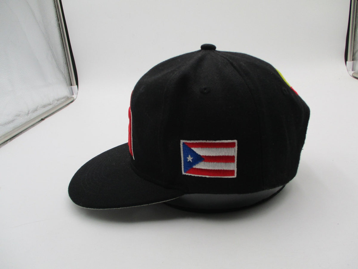 Puerto Rico Hat Cap Snap Back One Size Black Baseball Mens PR Flag WBC Logo4