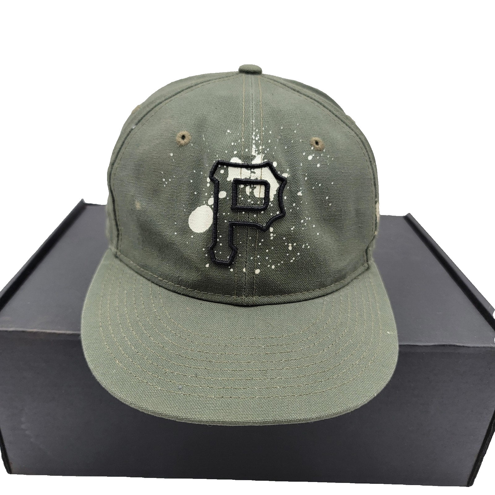 Pittsburgh Pirates Hat Cap Fitted Mens 7 1/4 MLB Baseball Paint Splatter New Era0