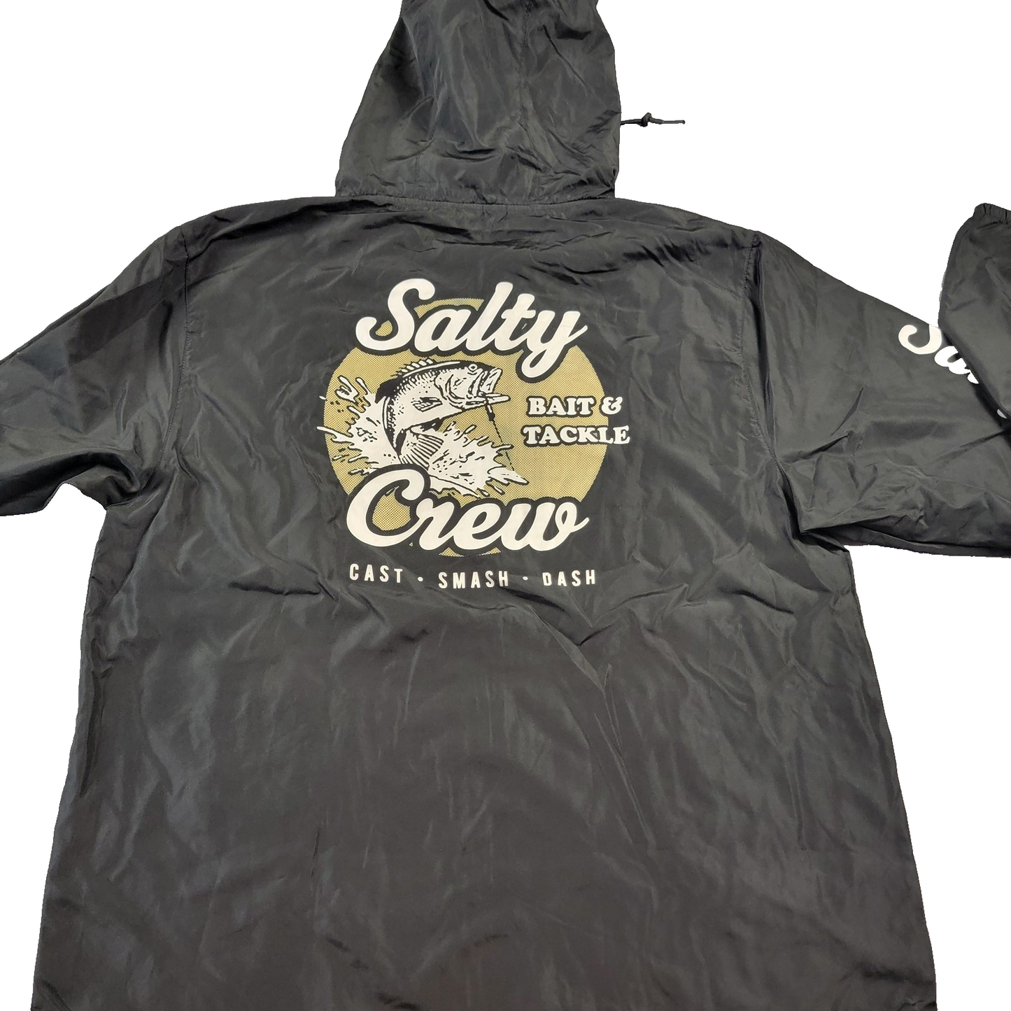 2 Pack Bundle Salty Crew Jacket Mens XL Black Hooded Windbreakers