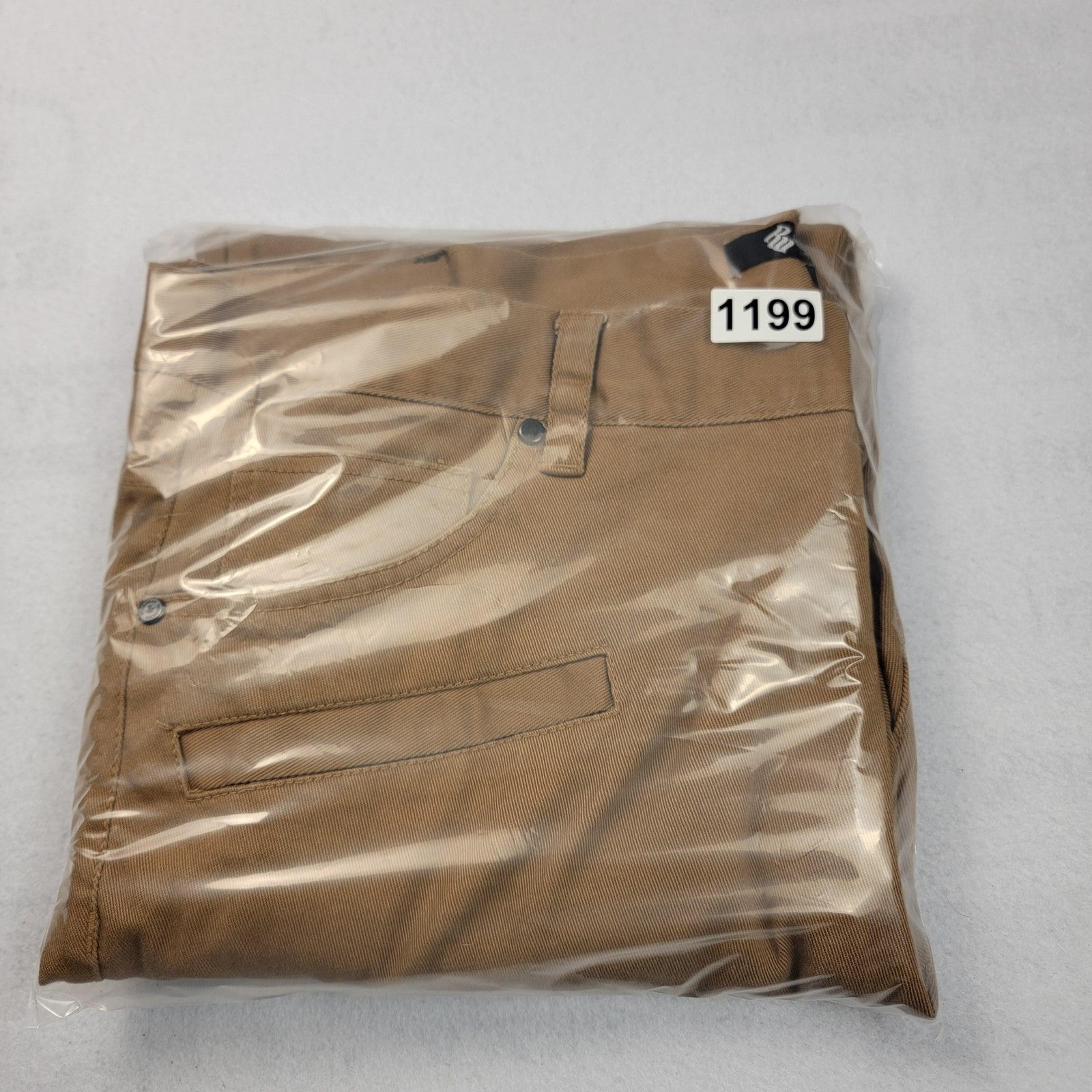 Rocawear Pants Men 42x32 Tan Khaki Slim Fit Chino Twill Side Stripe Stretch 11997