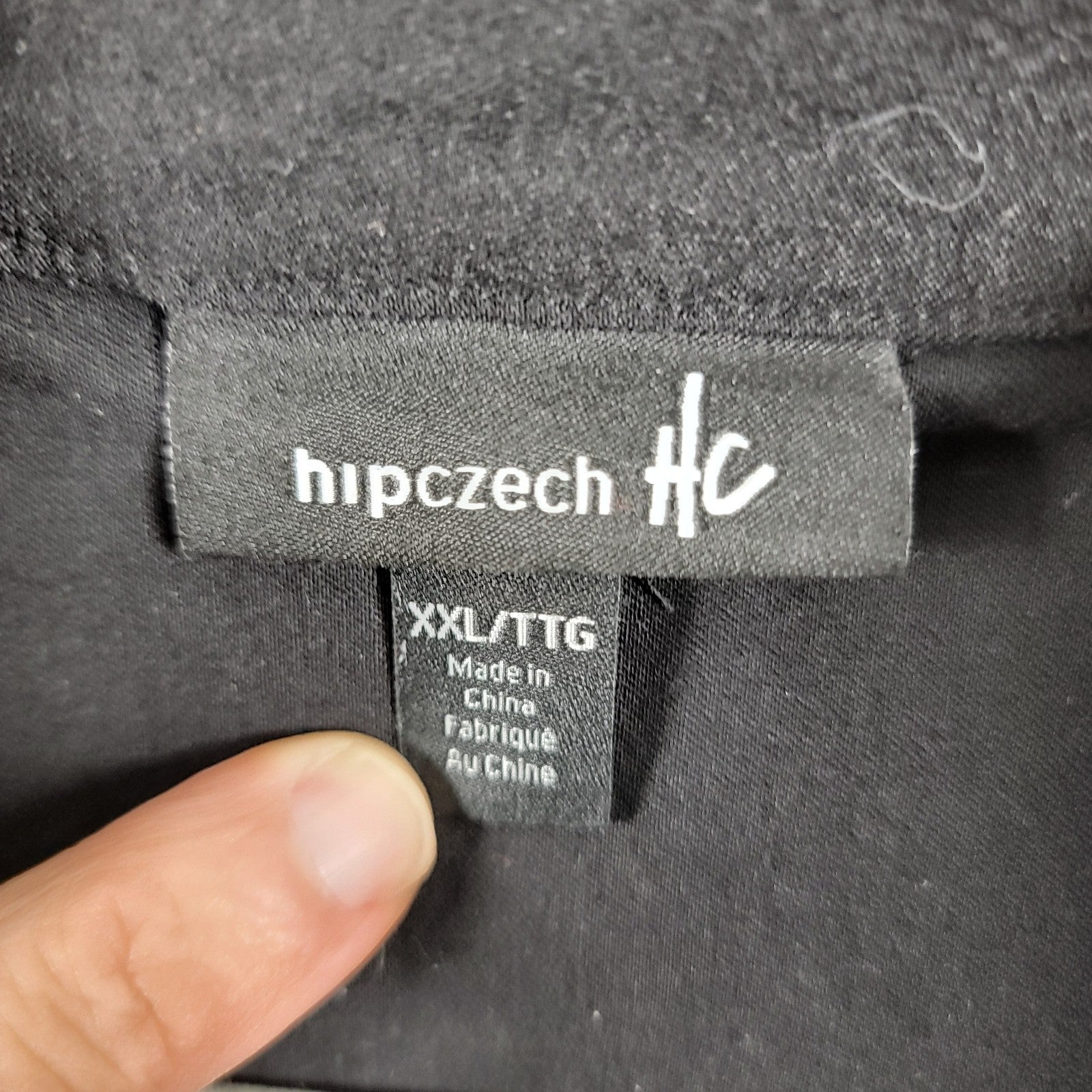 Hipczech Black Full Zip Lightweight Jacket Men’s XXL Softshell Athleisure