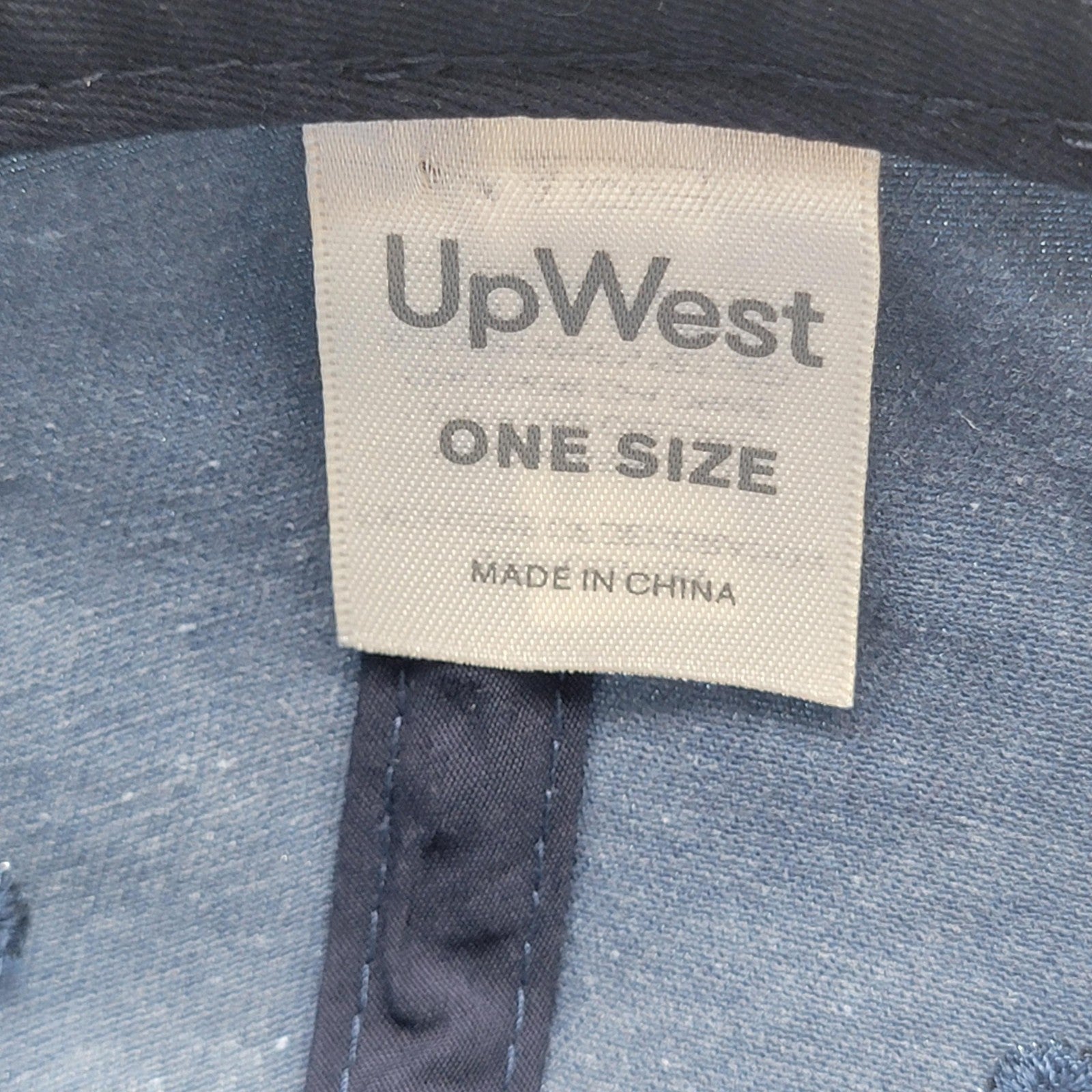 UpWest Hat Cap Strap Back Blue Denim Embroidered Mens One Size Casual Classic6