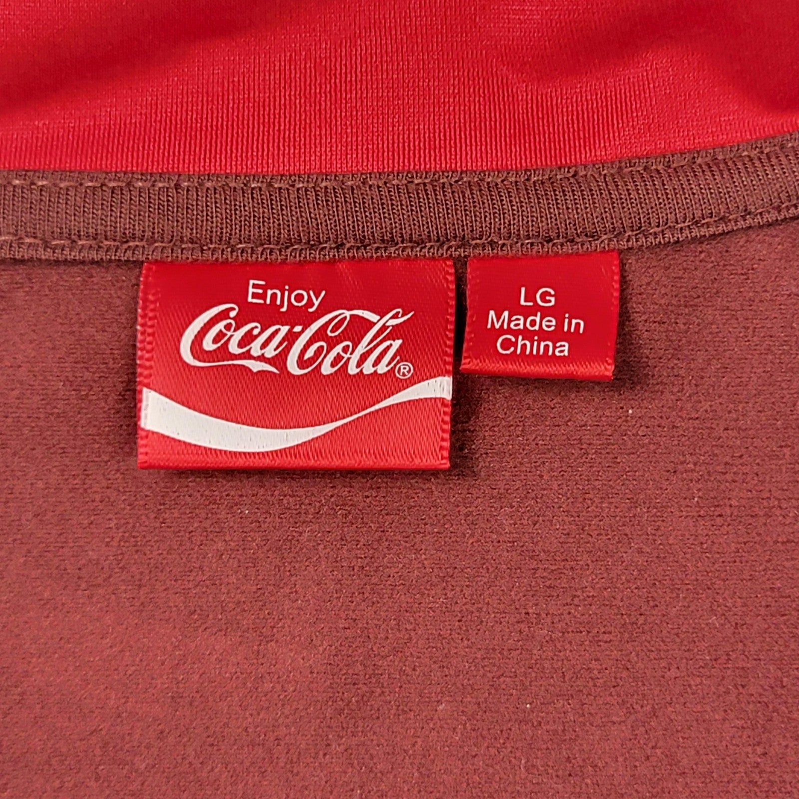 CocaCola Jacket Womens Large Full Zip Track Athletic Retro Red Classic 80s 11552