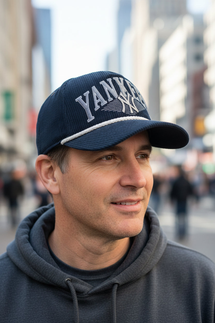New York Yankees Hat Cap Snap Back One Size Blue MLB Baseball Mens 47 Brand4