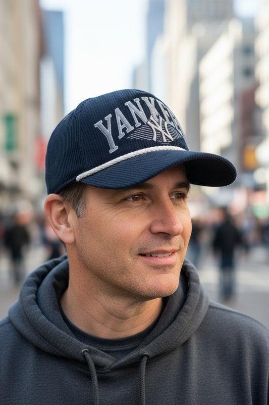 New York Yankees Hat Cap Snap Back One Size Blue MLB Baseball Mens 47 Brand4