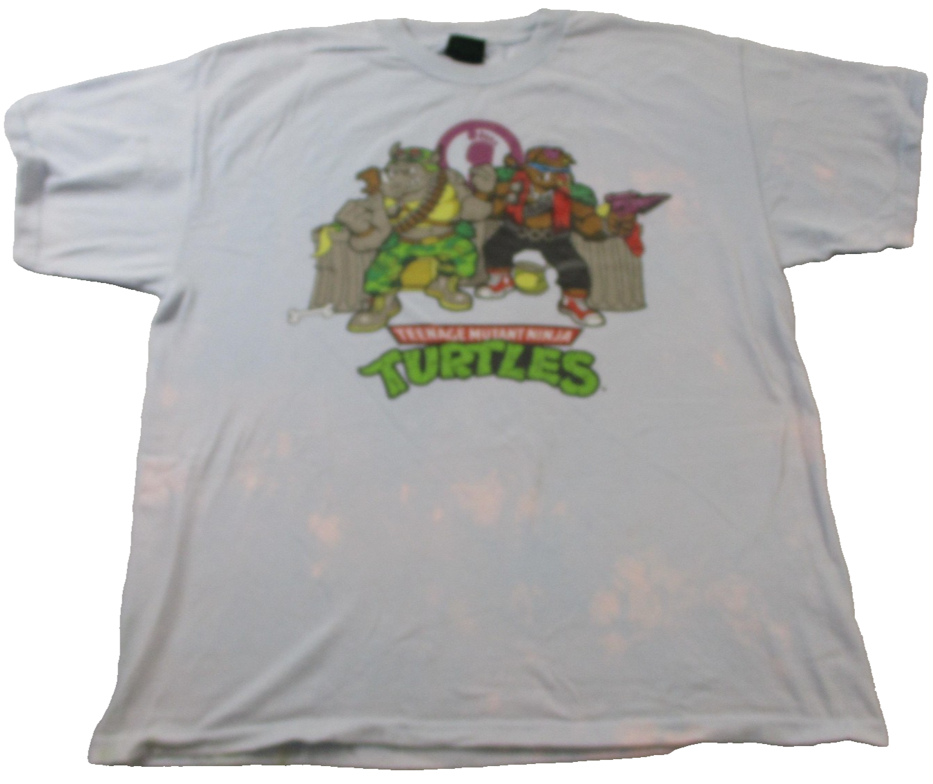 Teenage Mutant Ninja Turtles Shirt Mens Large White Bebop Rocksteady Graphic0