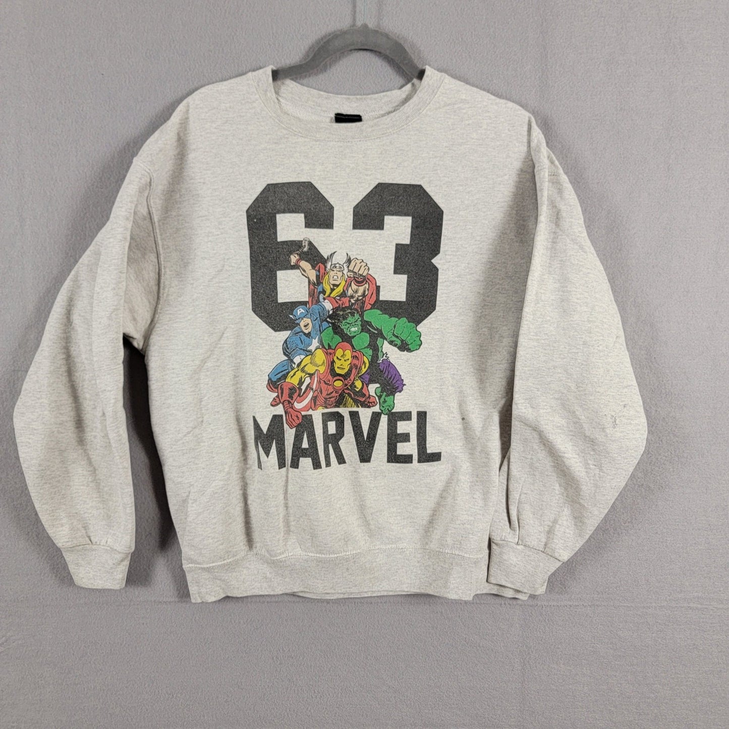 Y2K Marvel Comics 2000s Gray Long Sleeve Crewneck Sz L