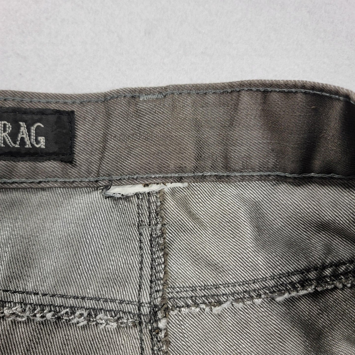 Blue Rag Jeans Mens 36x32 Gray Straight Leg Denim Pants Contrast Stitching