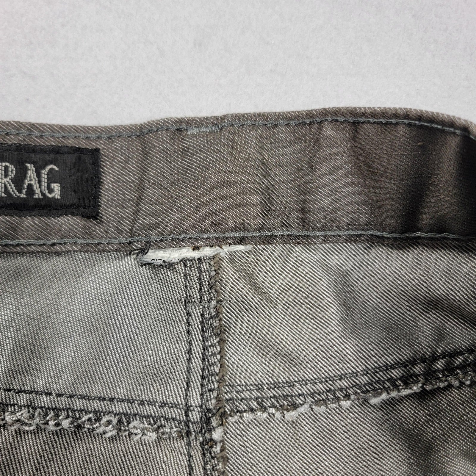 Blue Rag Jeans Mens 36x32 Gray Straight Leg Denim Pants Contrast Stitching