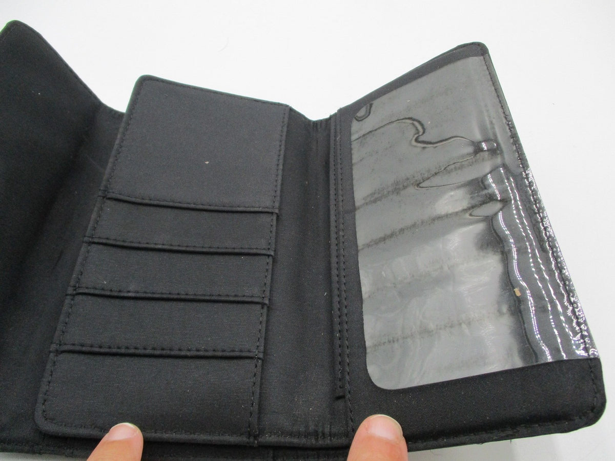 Tommy Hilfiger Wallet Womens One Size Black Geometric Checkbook Wristlet5