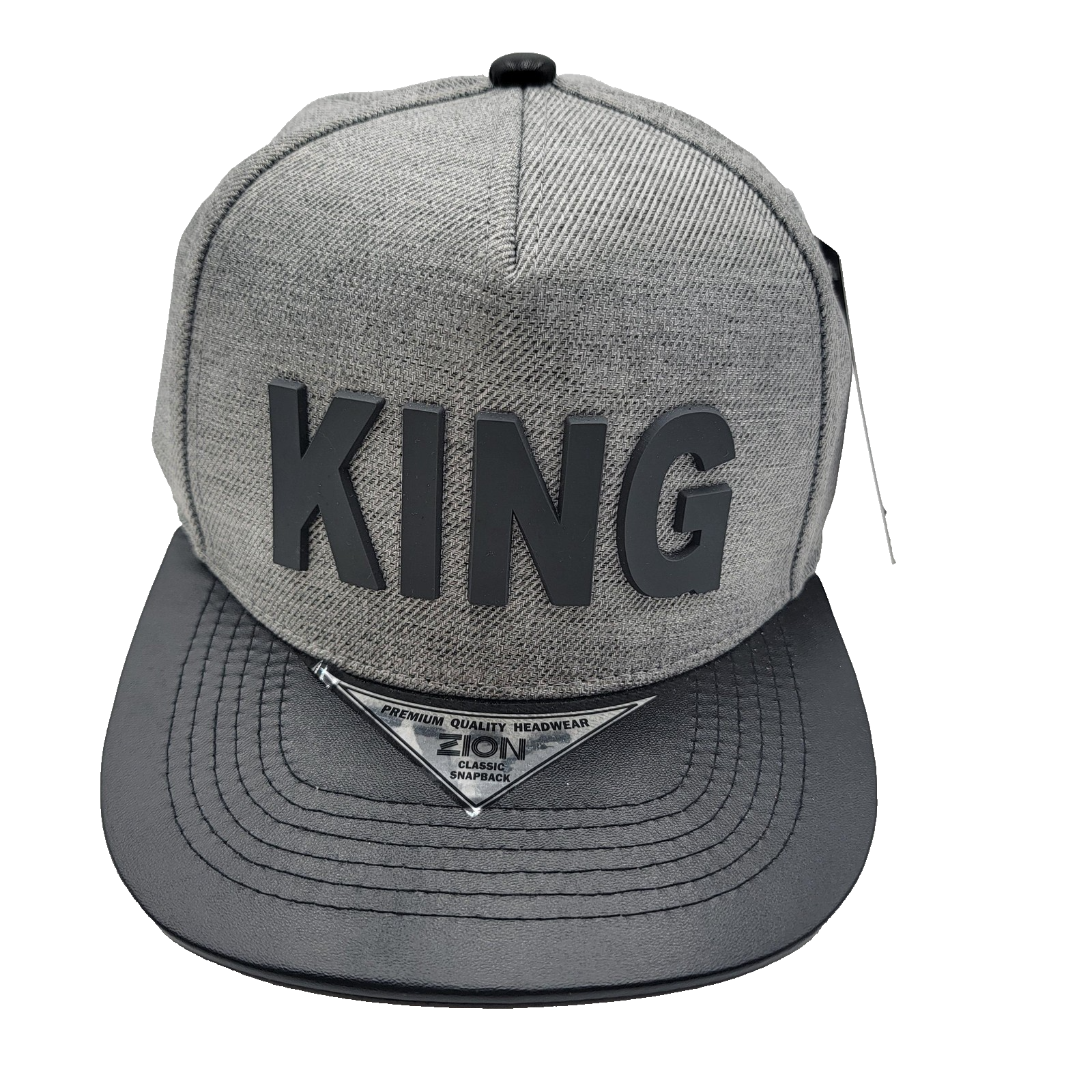 KING Hat Cap Snap Back Gray Black Zion Classic Premium Quality Streetwear Mens0