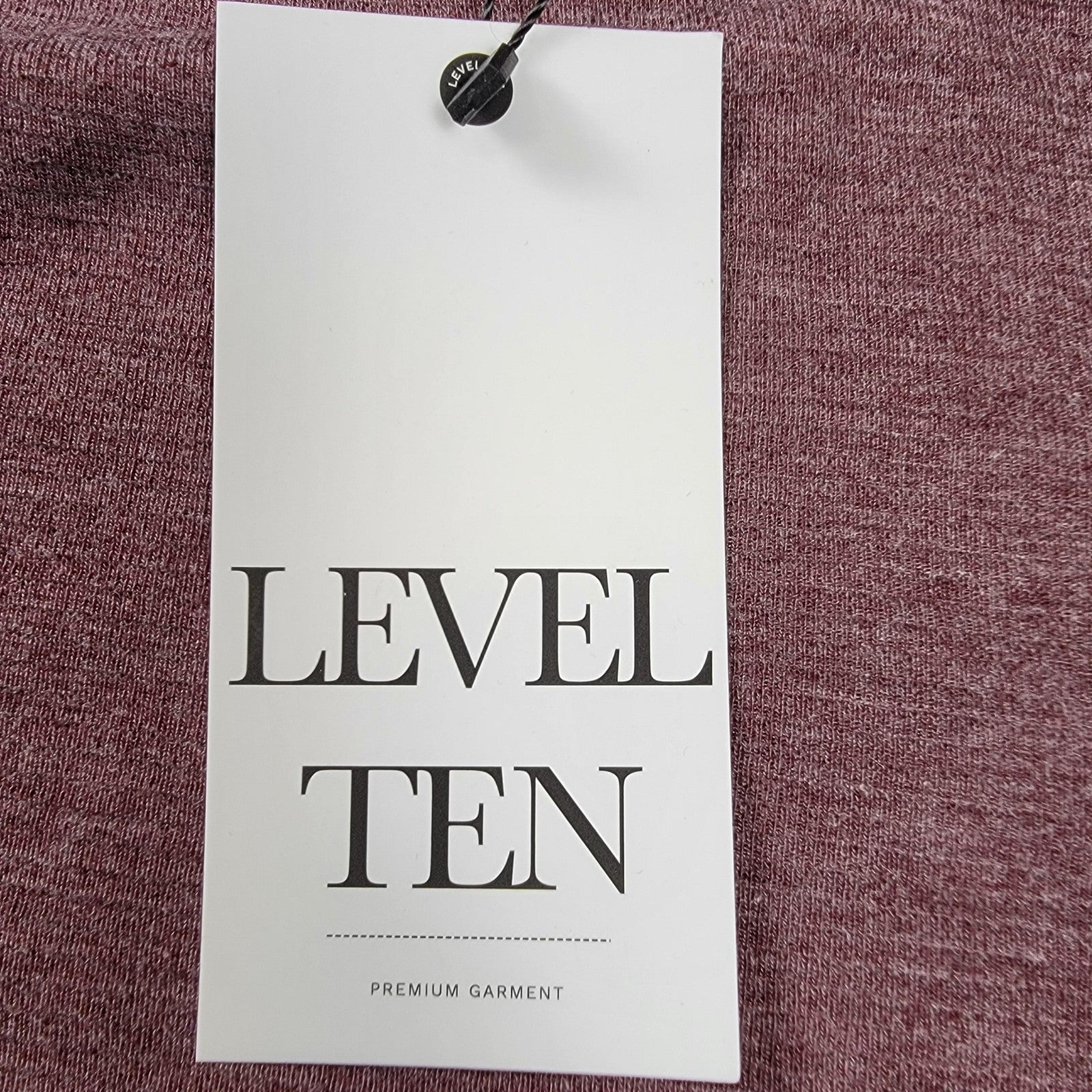 Level Ten Shirt Men Small Dusty Rose Long Sleeve Knit Crewneck Top LTLK1200 6124