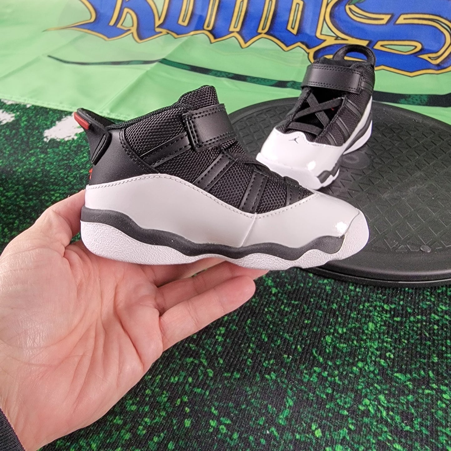 Nike Jordan 6 Rings TD Baby Toddler Shoes 8C Black Red White Infant Sneakers4