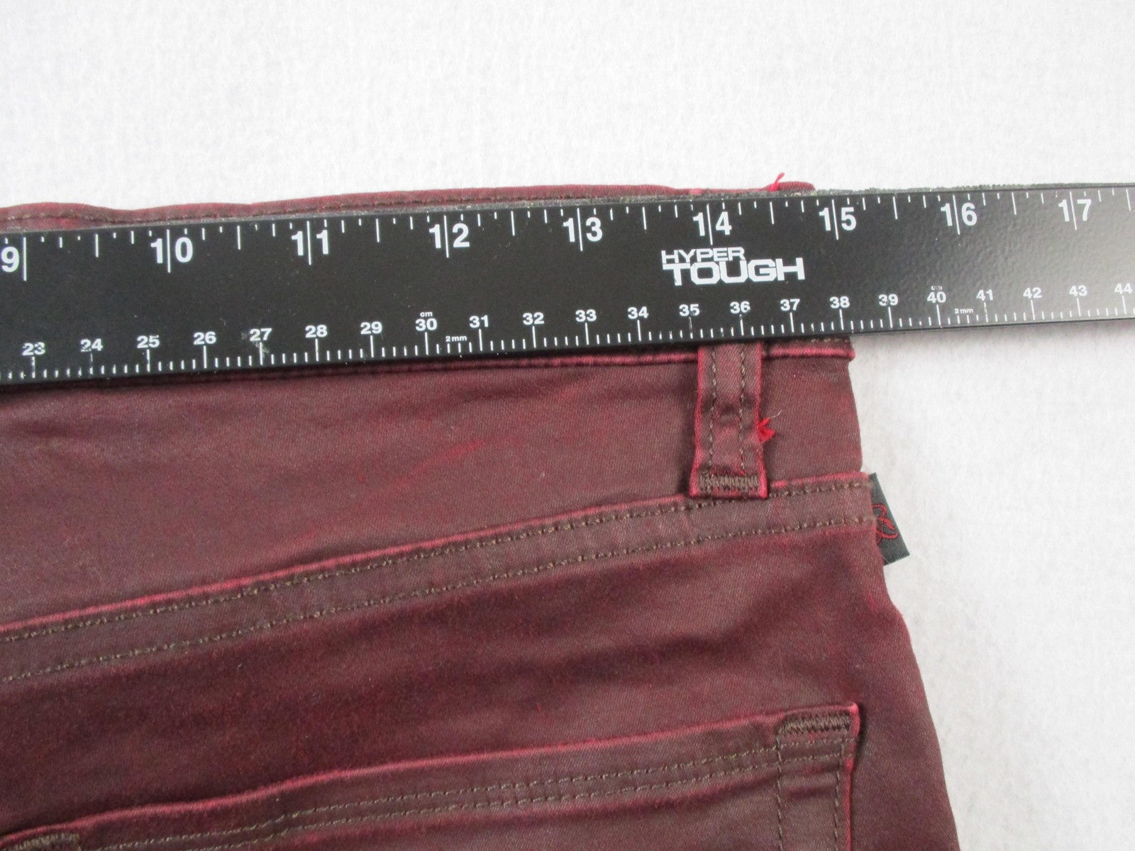 Rock & Republic Jeans Womens 31 Dark Red Skinny Slim Fit Coated Denim 143511