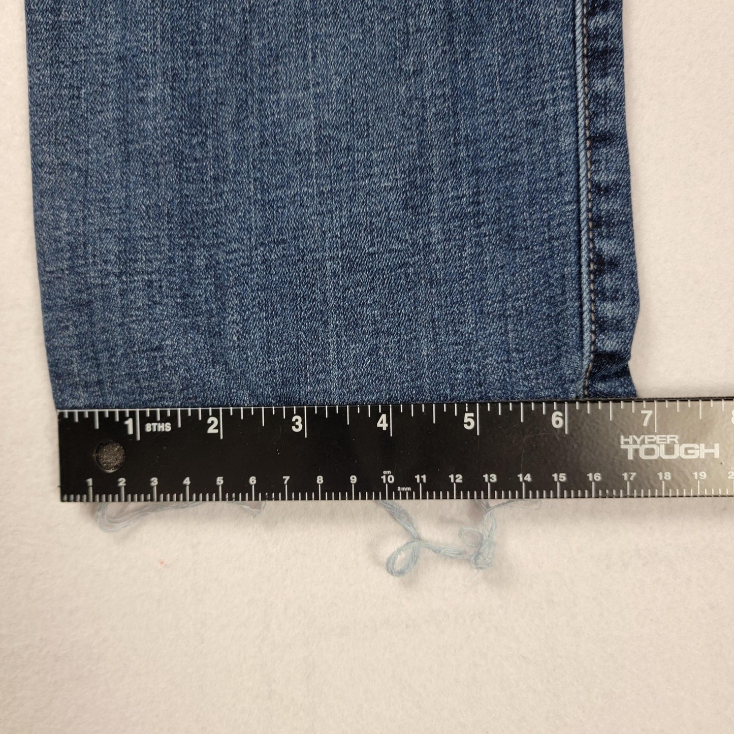 Liverpool Jeans Wmns 6 Blue Straight Leg EcoLogical Findley Denim Distress