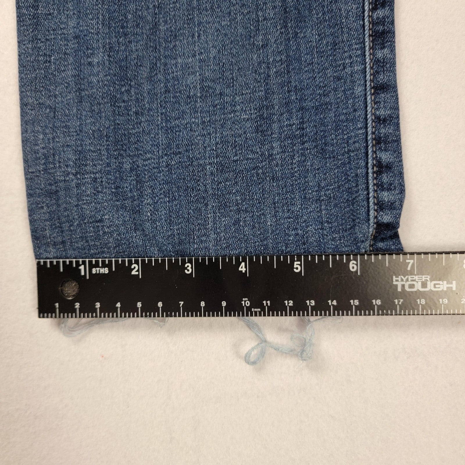 Liverpool Jeans Wmns 6 Blue Straight Leg EcoLogical Findley Denim Distress