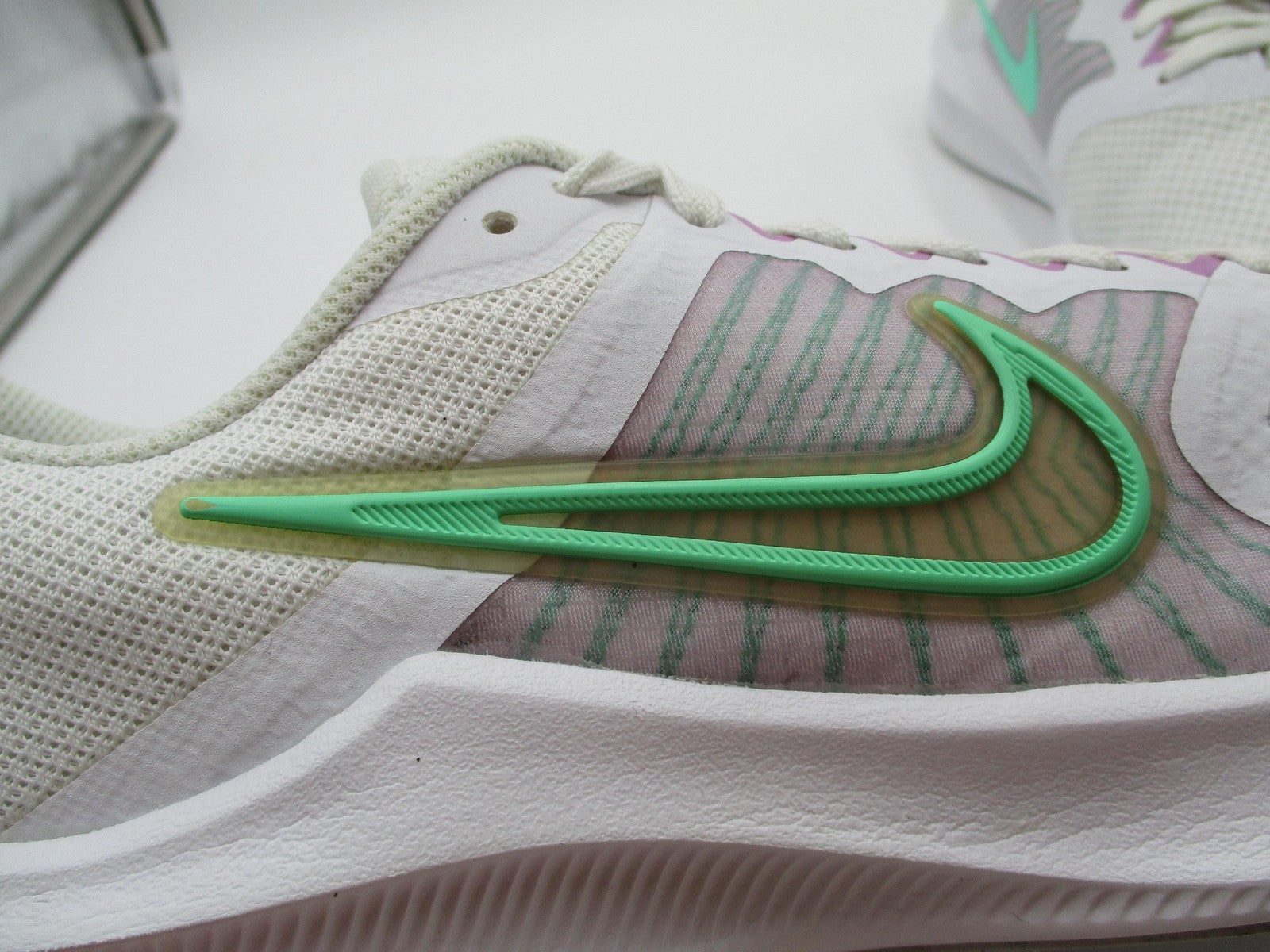 Nike Downshifter Shoes Womens Size 10 White Teal Running Sneakers CW3413101 1T514