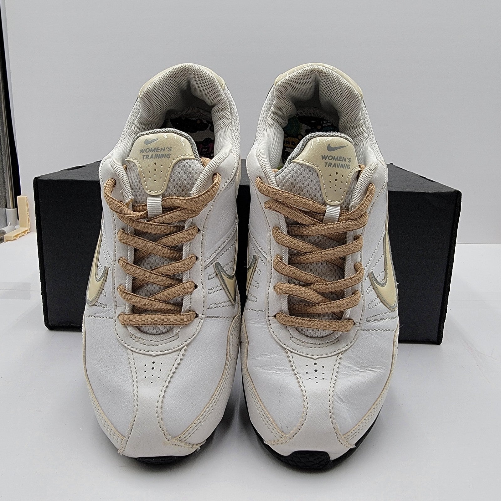 Nike Shox Navina Women’s Training Shoes White Gold 366650111 Size 7.5