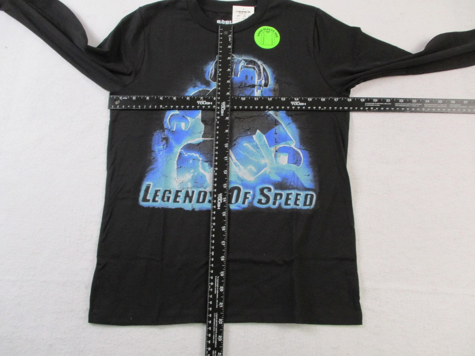 Roblox Legends Of Speed Shirt Boys L Black Long Sleeve Graphic Tee 1527285