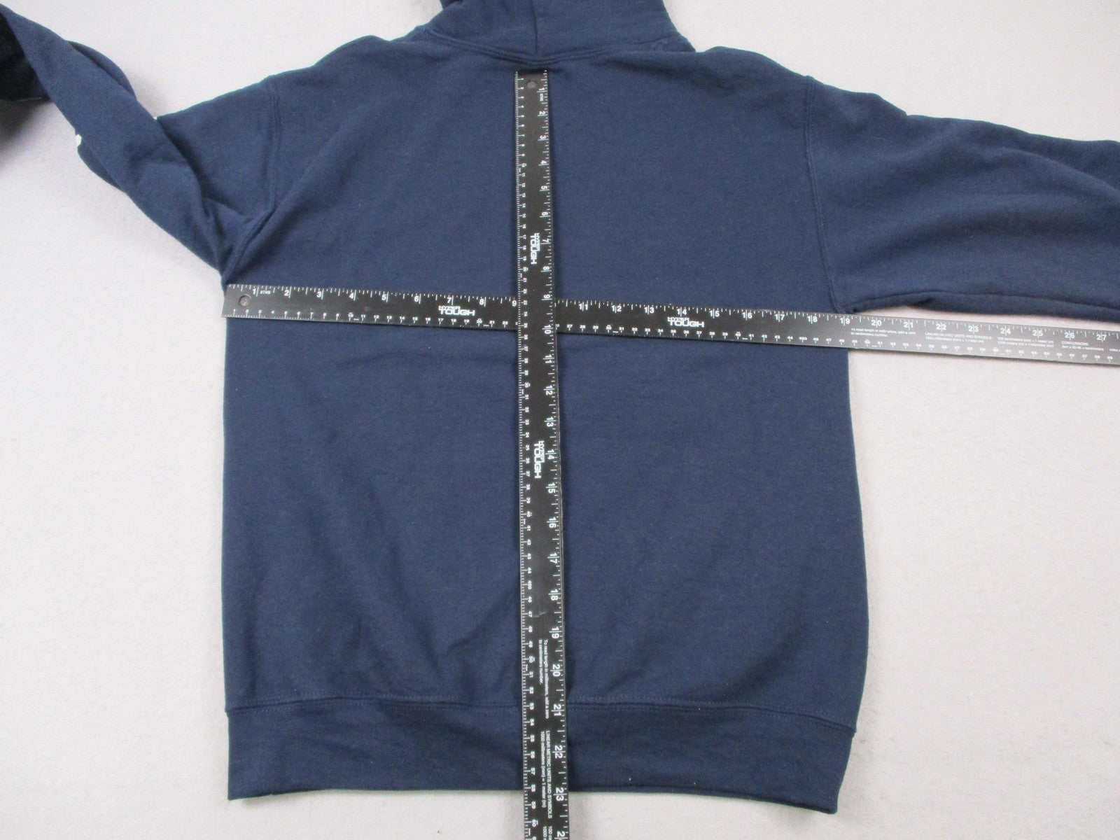 Gildan Heavy Blend Hoodie Men's Small Navy Hustle Nutrition Facts Graphic