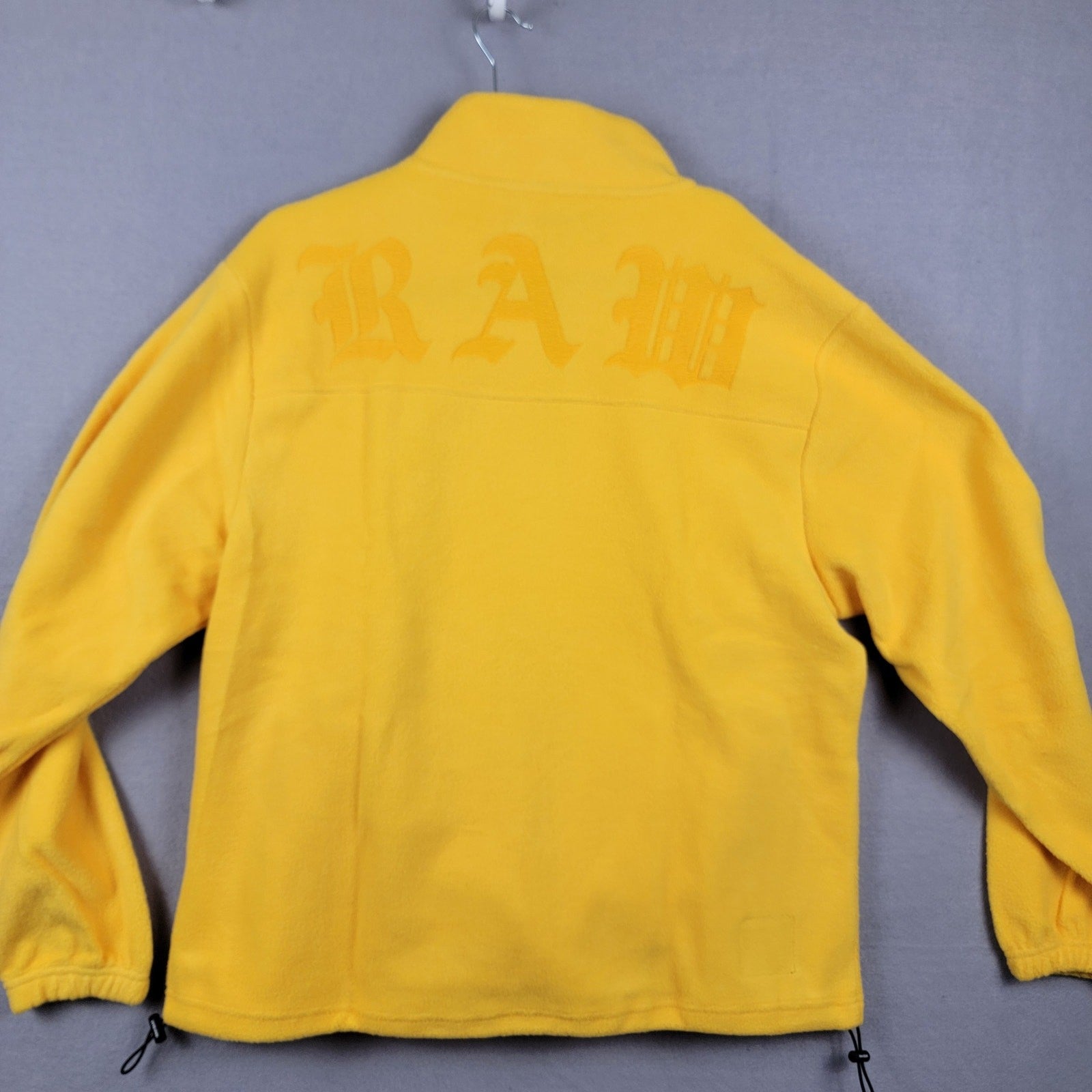 RawGear Oversized Pullover 1/3 Zip Fleece Jacket Yellow Sz M1