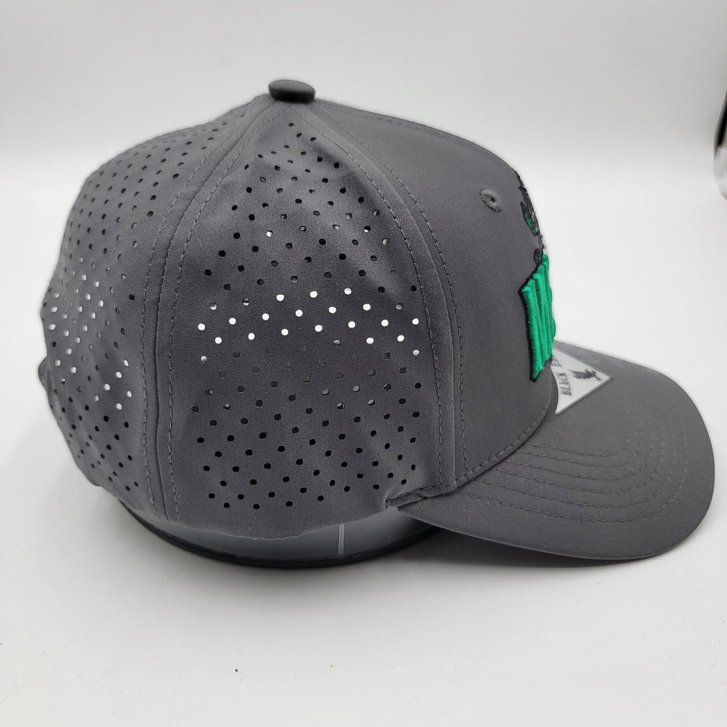 Mexico Hat Cap Snap Back Gray Black Eagle Embroidered Perforated Trucker Mens3