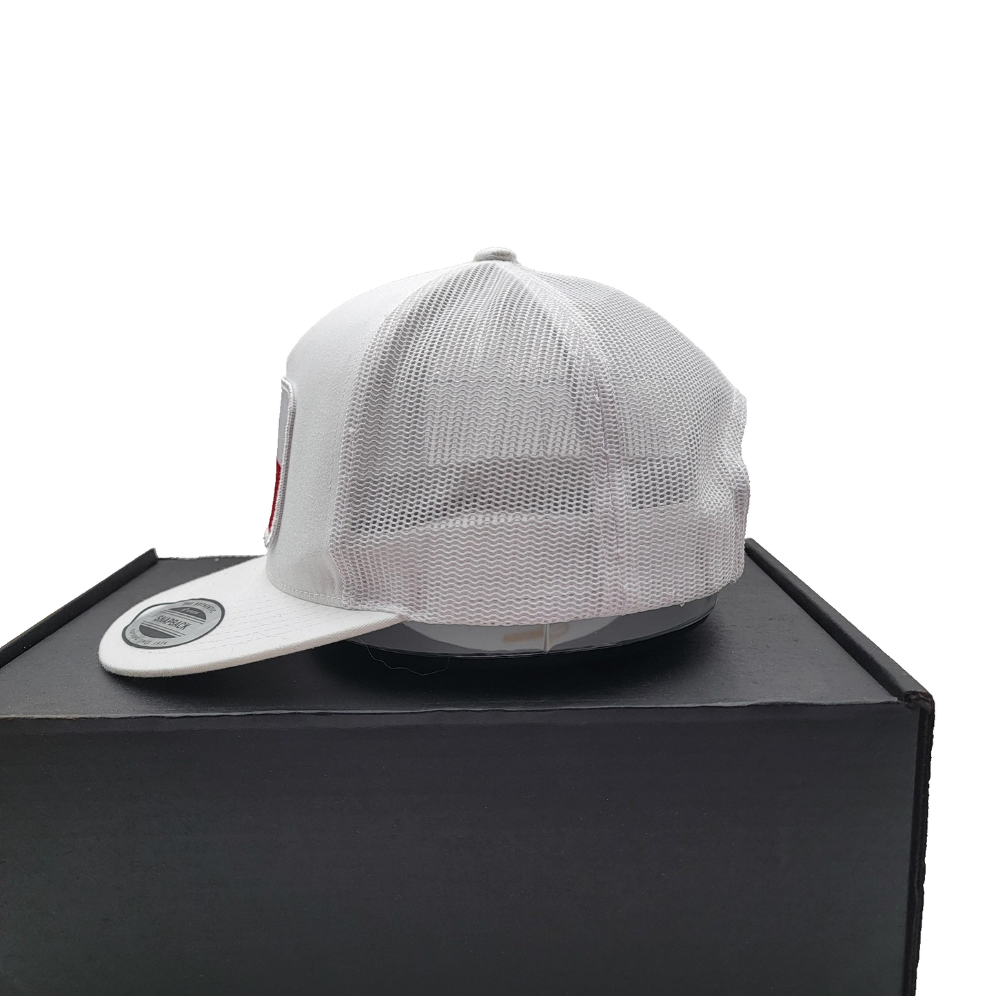 Lazy J Ranch Wear Texas White Snapback Hat Yupoong Mesh Trucker Cap Preowned2
