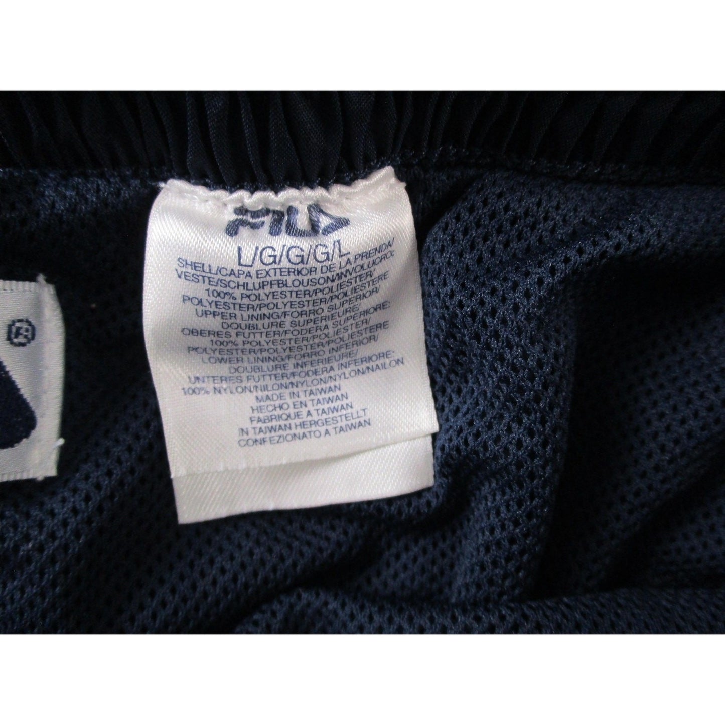 Fila Track Pants Mens Large Navy Blue Colorblock Lined Athletic Drawstring 145213