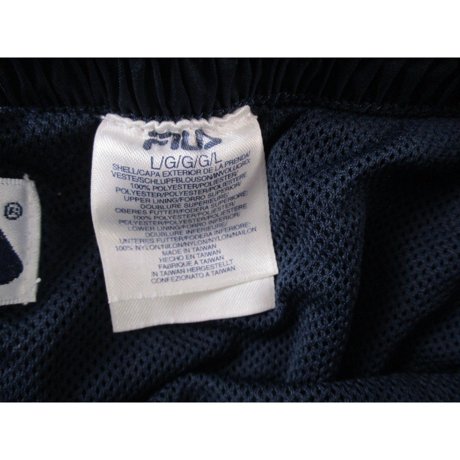 Fila Track Pants Mens Large Navy Blue Colorblock Lined Athletic Drawstring 145213