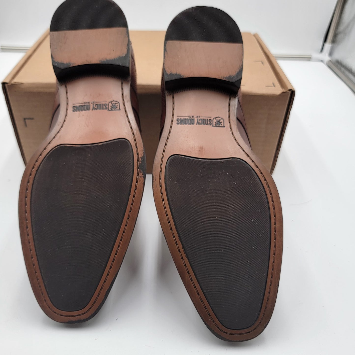 Stacy Adams Karcher Monk Strap Plain Toe  Mens Brown Shoes 25590221 Sz 9.5W5