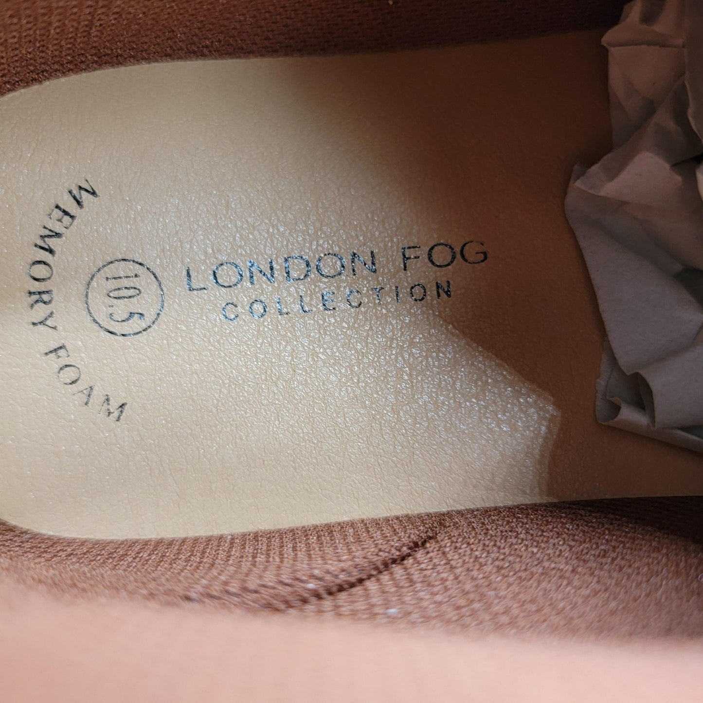 London Fog Shoes Mens Size 10.5 Cognac Brown Dorance Memory Foam Comfort Casual6