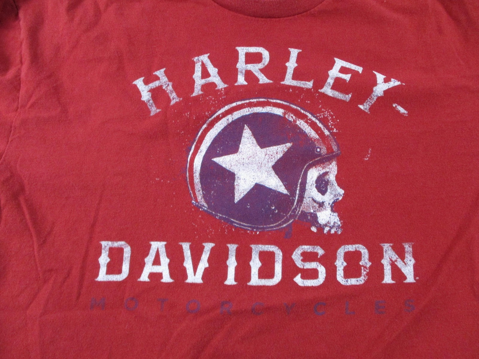 Harley-Davidson Shirt Mens 2XL Red Skull Helmet Graphic Barnett El Paso TX1