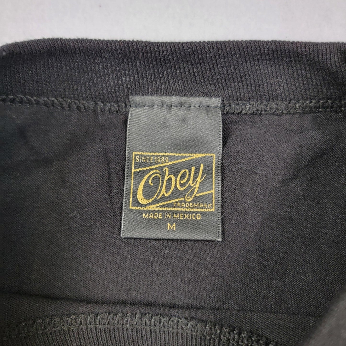 3 pack Bundle Mens Medium Graphic Obey TShirts in Black and Gray + Bonus