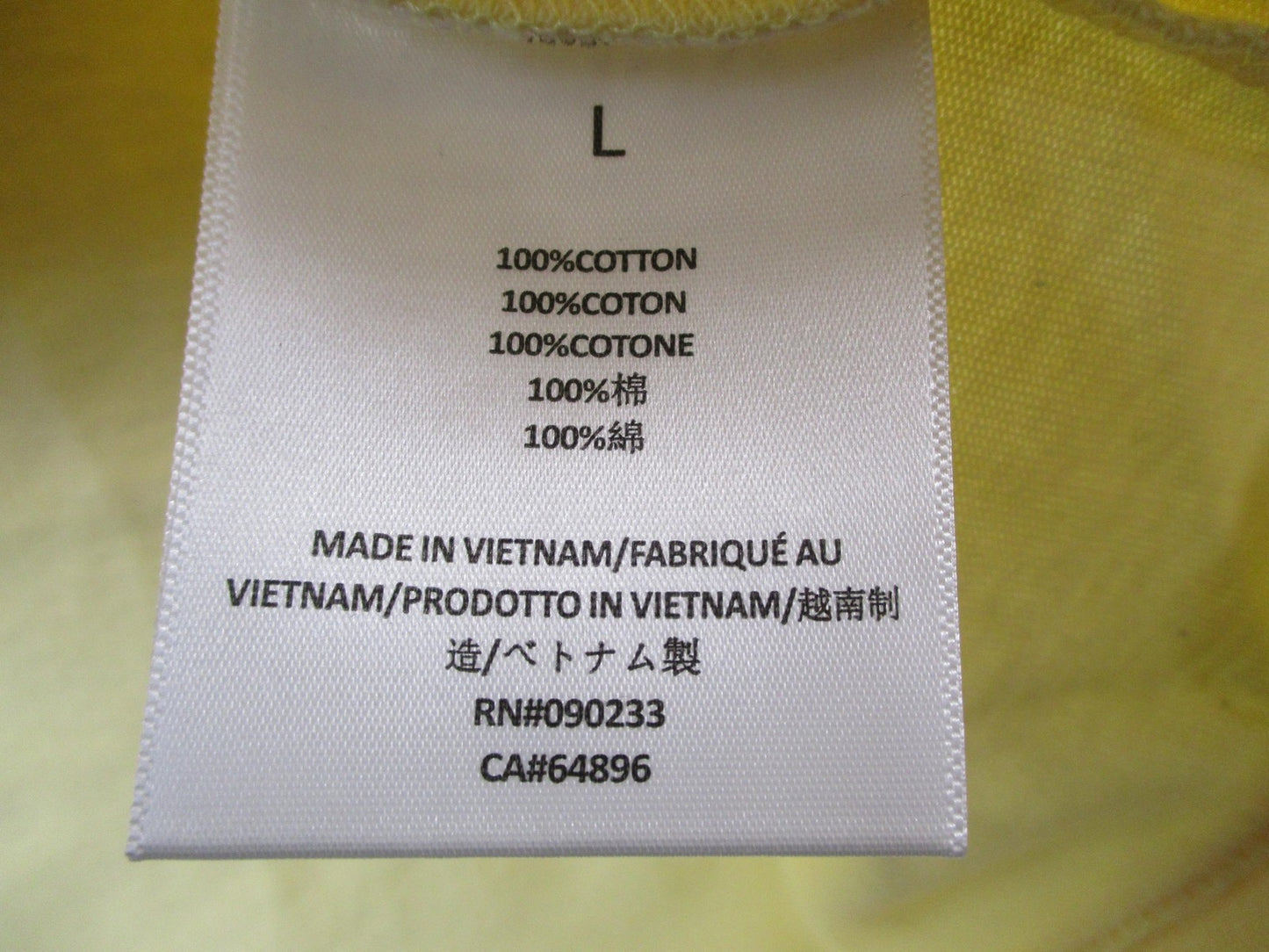 Fear Of God Essentials Shirt Mens Large Yellow Graphic Logo Tee Streetwear 13412