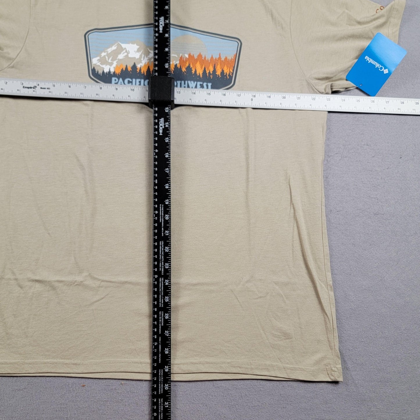 Columbia Shirt Mens XL Pacific Northwest Hiking Outdoor Tee Snoqualmie Falls 9375