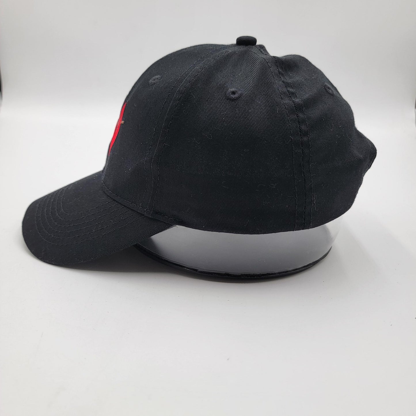 Port & Company Hat Cap Strap Back Youth Black Red Embroidered Logo1
