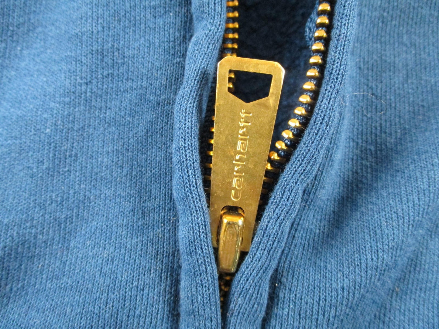 Carhartt Sweatshirt Mens 2XL Blue Full Zip Fleece Original Fit Logo Workwear5